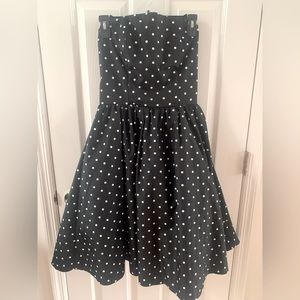 Strapless black/white Pantagis dress Jr size 9/10 prom/dance/party dress